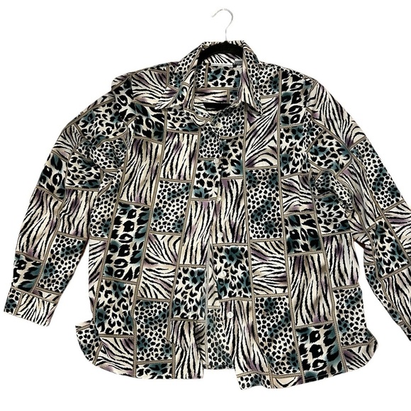 Alfred Dunner Tops - Vintage Alfred Dunner Animal Print Blouse